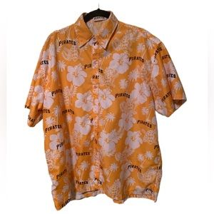 Pittsburgh Pirates Authentic Hawaiian Short Sleeve Shirt Size XL Like New